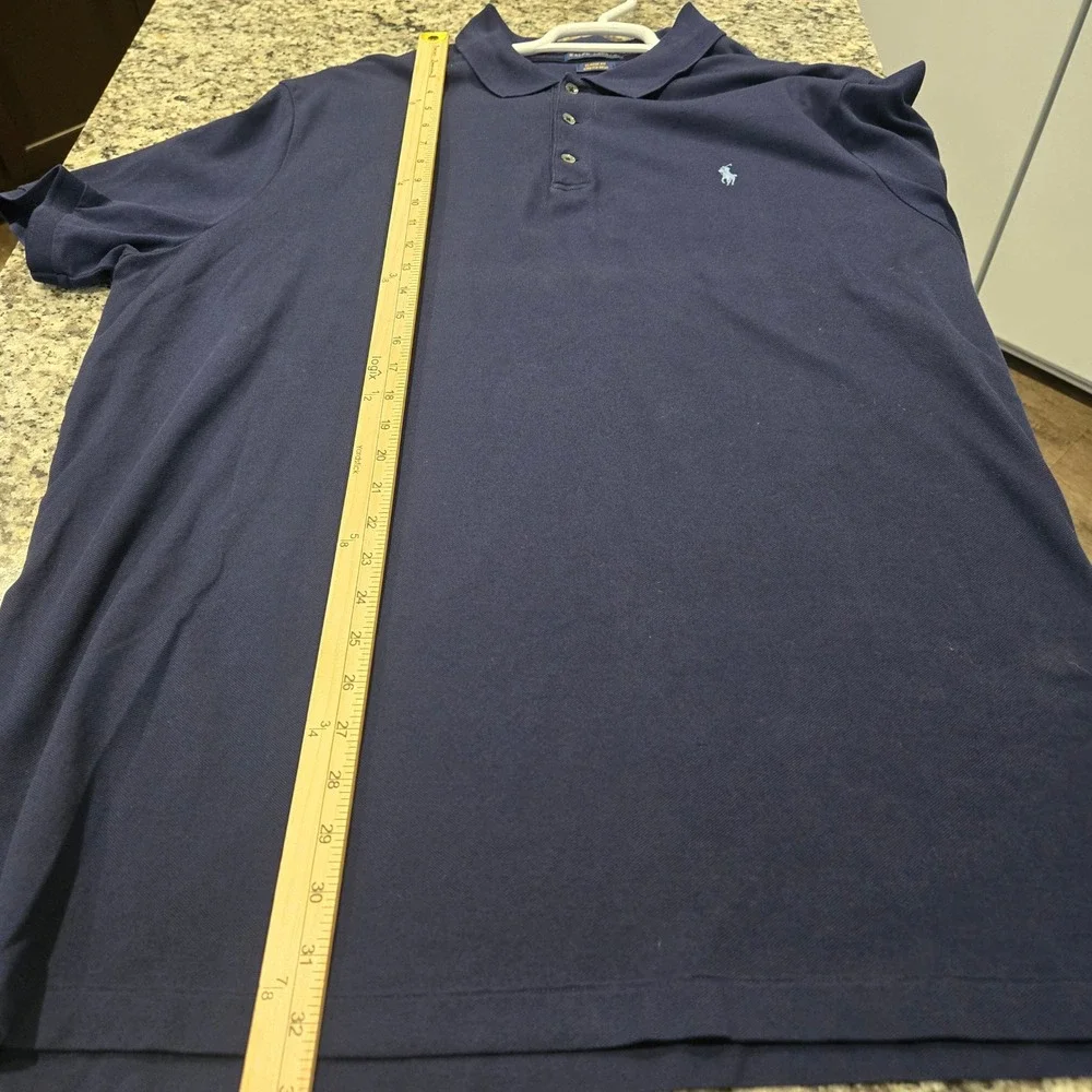 Polo Ralph Lauren Polo Shirt Mens XXL Navy Blue Excellent Classic Stretch Preppy